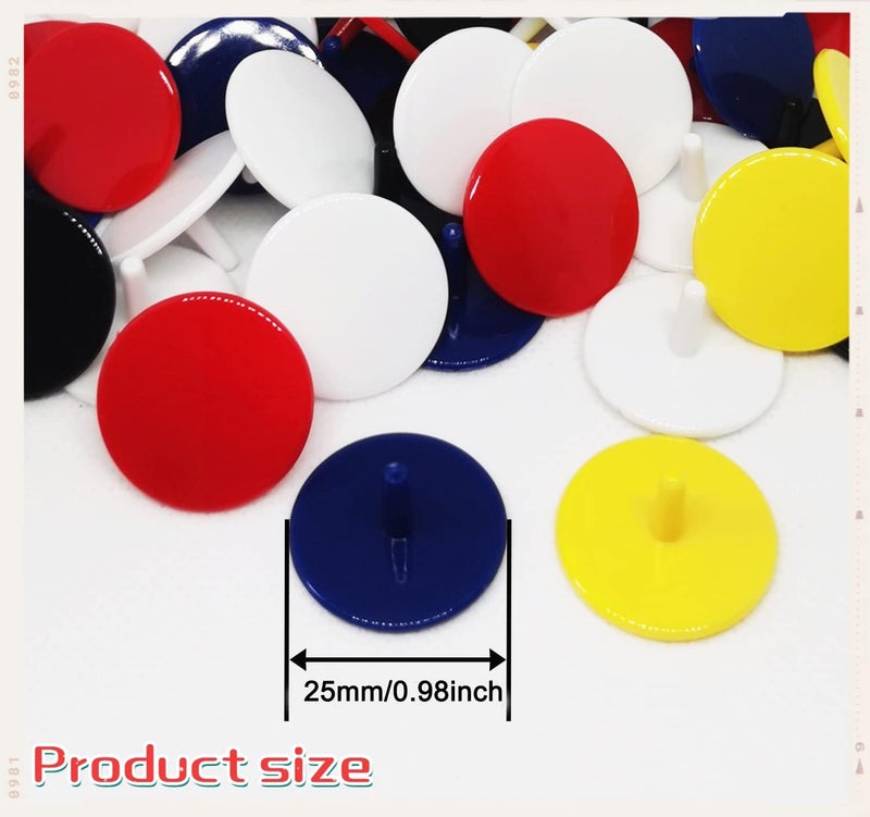 Adhere Golf Ball Markers 50 100 pcs Plastic Position Ball Marker Quarter Size 0.94 inch Flat Golf Ball Marker Mix Colour - Image 2